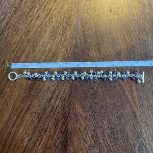 Bracelet purple and silver